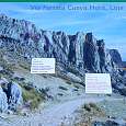 Plafón indicativo al inicio de la ferrata 