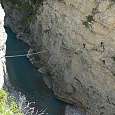 La ferrata termina en la pasarela. Pasada la misma entramos en La Montée au Purgatoire 