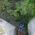 Primer rapel del Barranco de la Virgen 