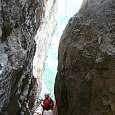 Saliendo de la Grotte de l Ogive 