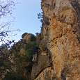 Primera parte de la vía ferrata de la Selva 