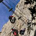 El puente que nos espera y la siguiente pared muy aérea 
