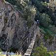 La pasarela desde el final de la vía ferrata 