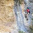 Inicio del segundo tramo con presas de escalada 