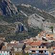 Vistas de la Cresta dels Conills desde Camarasa - La ferrata se encuentra en el promontorio de delante (® Antoni Vilaseca) 