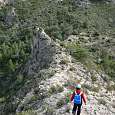Saliendo de la vía ferrata hacia -Les voltes de la Llena- 