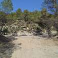 Llegamos a la pista de retorno a la derecha hay el torrent dels Abadals 