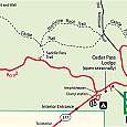 Croquis de todos los senderos del parque - nosotros recorrimos los dos más cortos - el Window Trail 5