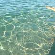 Aguas cristalinas de la playa de Barcaggio 