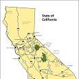 Situación de Yosemite en el estado de California 