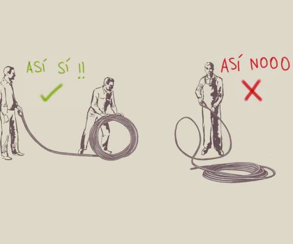 Montando el cable de vida