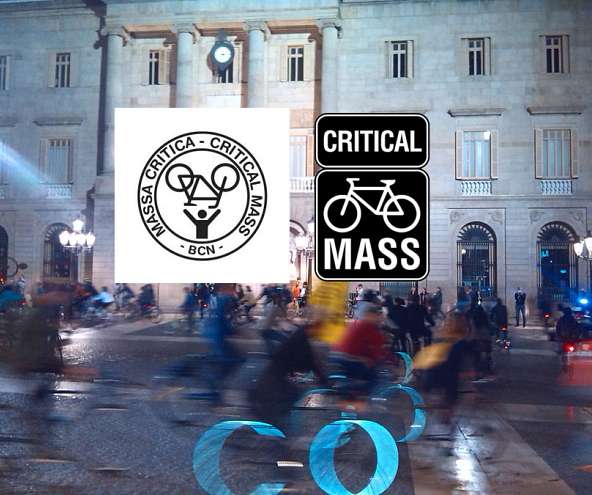 La imagen de la Masa Crítica en Barcelona